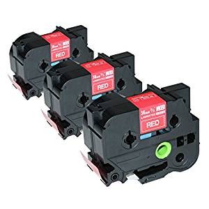 Komplet Brother TZe-465 / TZ-465 / PT / P-Touch 36mm kompatibilni trakovi (3) - bel izpis / rdeč trak