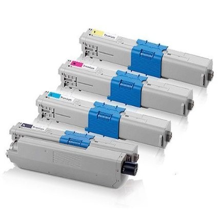 Komplet Oki 44973533 - 44973536 / C301, C321, MC332, MC342 kompatibilni tonerji (4) - črna, cyan, magenta, rumena