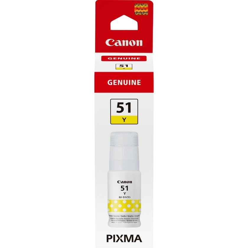 Črnilo Canon GI-51Y / 4548C001 / Canon Pixma G1520, G1530, G1560, G2520, G2560, G2570, G3520, G3560, G3570, G3571, G3572, 4570 - rumena (original)