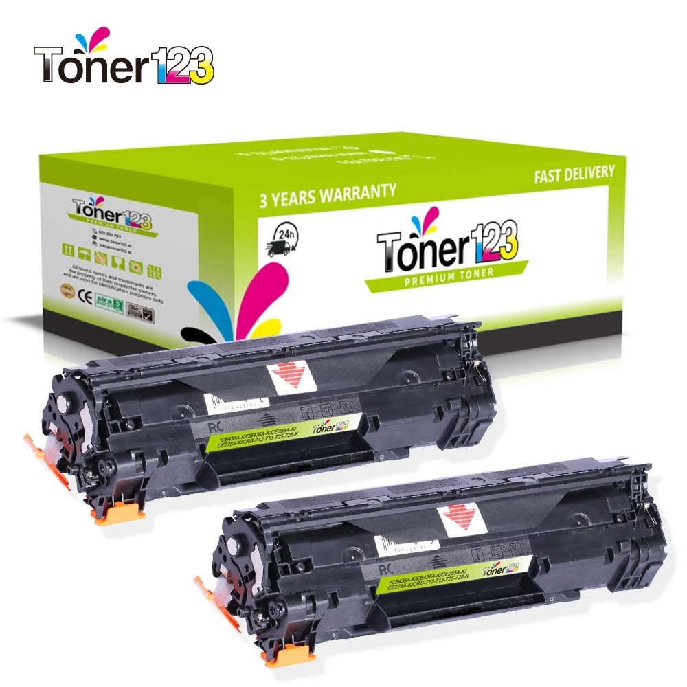Komplet HP 35A / CB435A / LaserJet P1005, P1006, P1007, P1008 kompatibilna tonerja (2) - 2 × črna