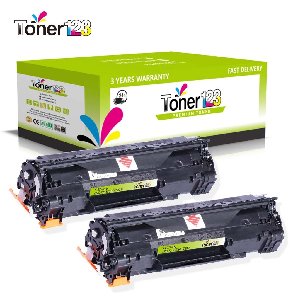 Komplet HP 78A / CE278A / LaserJet M1536, P1560, P1566, P1567, P1568, P1569, P1601, P1602, P1603, P1604, P1605, P1606, P1607, P1608, P1609 kompatibilna tonerja (2) - 2 × črna