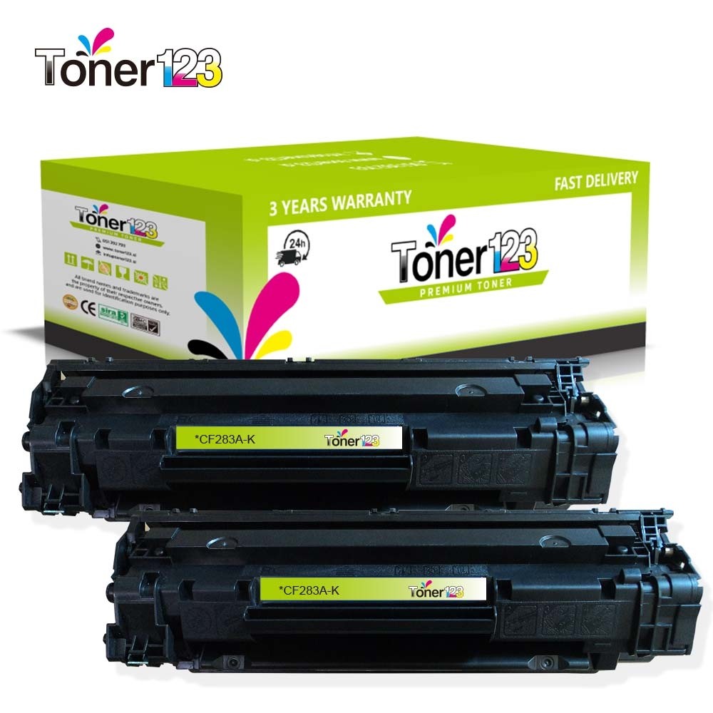 Komplet HP 83A / CF283A / LaserJet Pro MFP M125, M126, M127, M128, M200, M201, M202, M220, M225, M226 kompatibilna tonerja (2) - 2 × črna