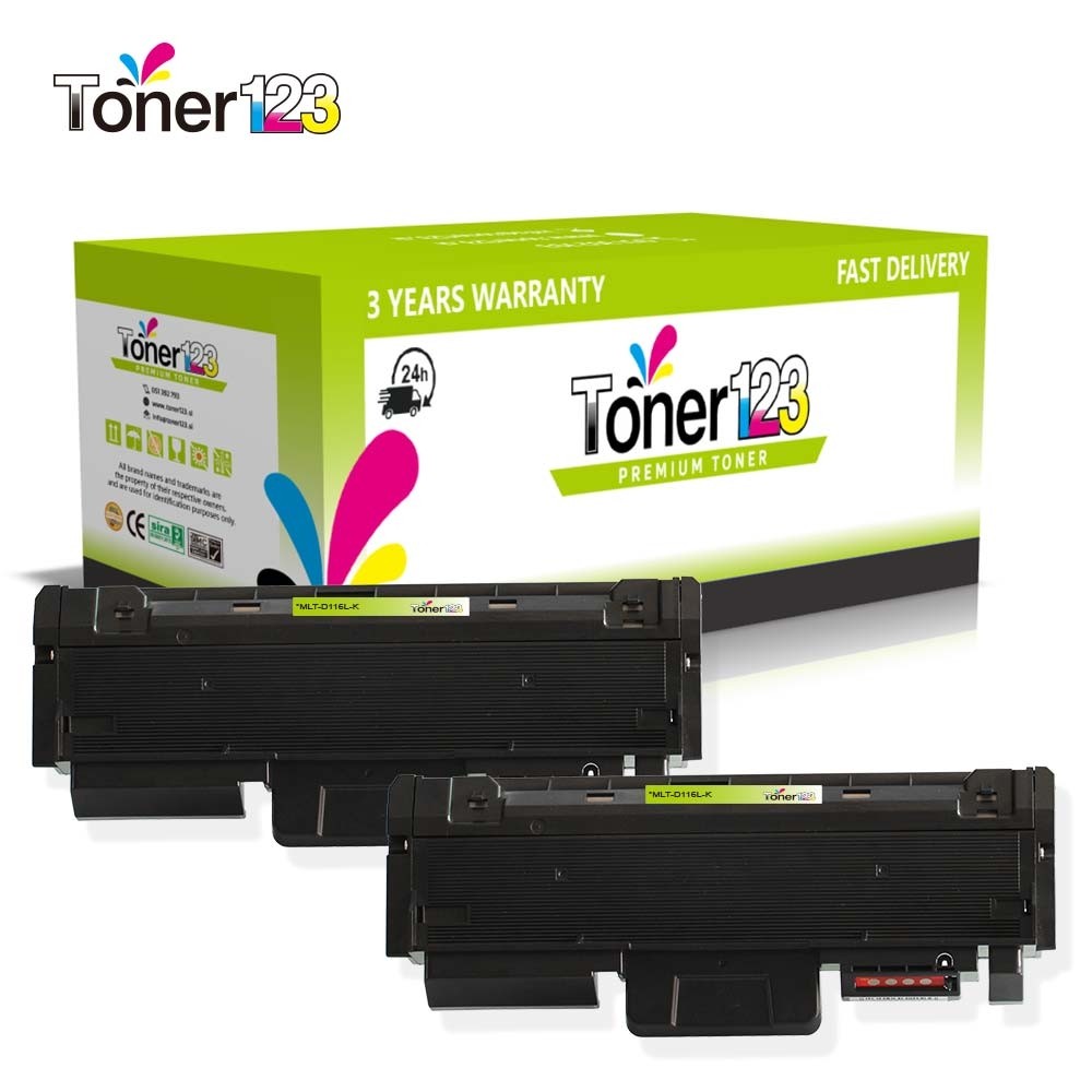 Komplet Samsung MLT-D116L / 116L / SL M2625, M2675, M2825, M2826, M2875, M2876 / Xpress M2625, M2626, M2675, M2676, M2825, M2826, M2835, M2875, M2876, M2885 kompatibilna tonerja (2) - 2 × črna