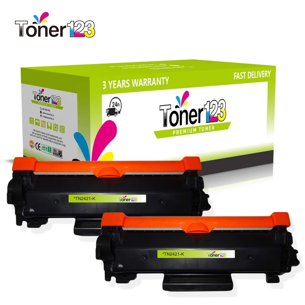 Komplet Brother TN-2421 / DCP-L2512, L2532, L2552 / HL-L2312, L2352, L2372 / MFC-L2712, L2732 kompatibilna tonerja (2) - 2 × črna XL