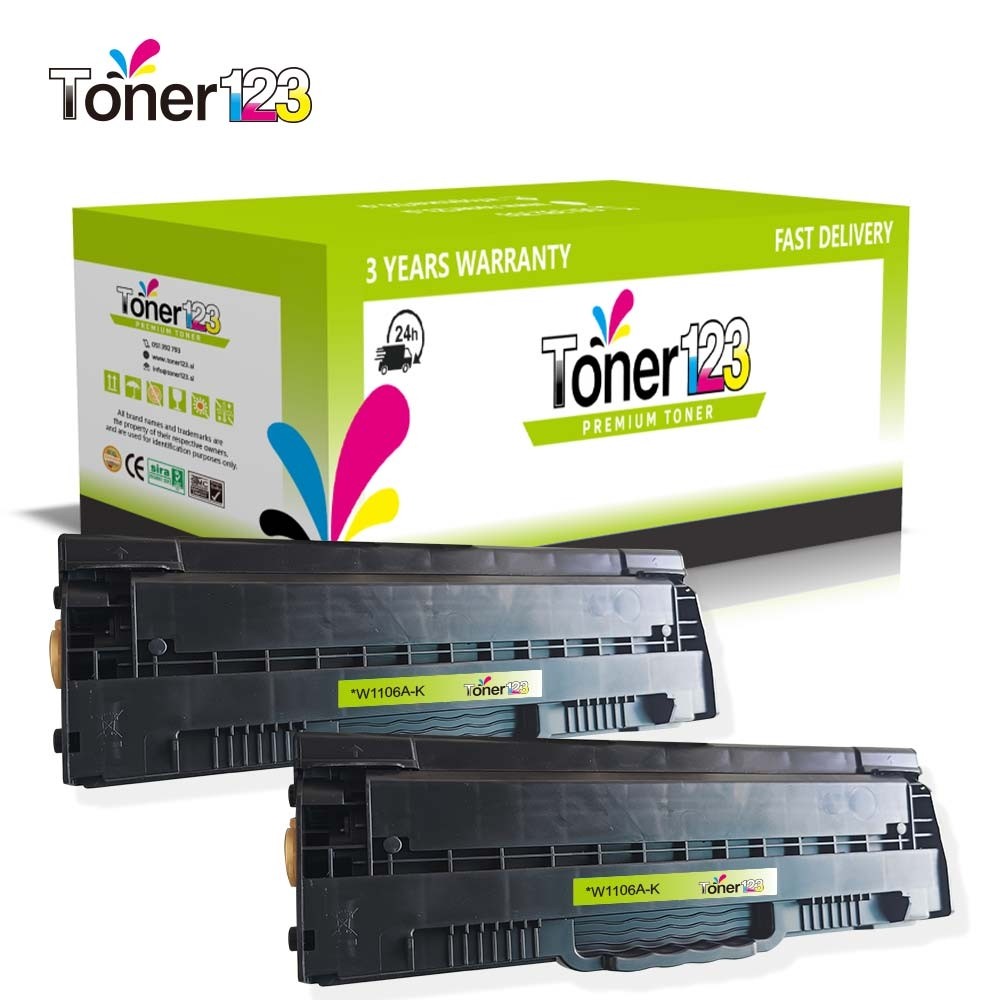 Komplet HP 106A / W1106A  / Laser 107, 107a, 107w / Laser MFP 135, 135a, 135w, 137, 137fnw kompatibilna tonerja (2) - 2 x črna