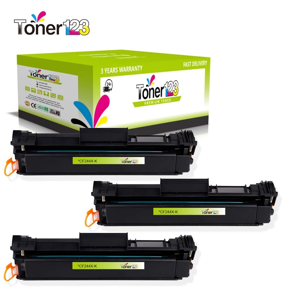 Komplet HP 44A / 44X / CF244A / CF244X LaserJet Pro M15, LaserJet Pro MFP M28 kompatibilni tonerji (3) - 3 × črna XL