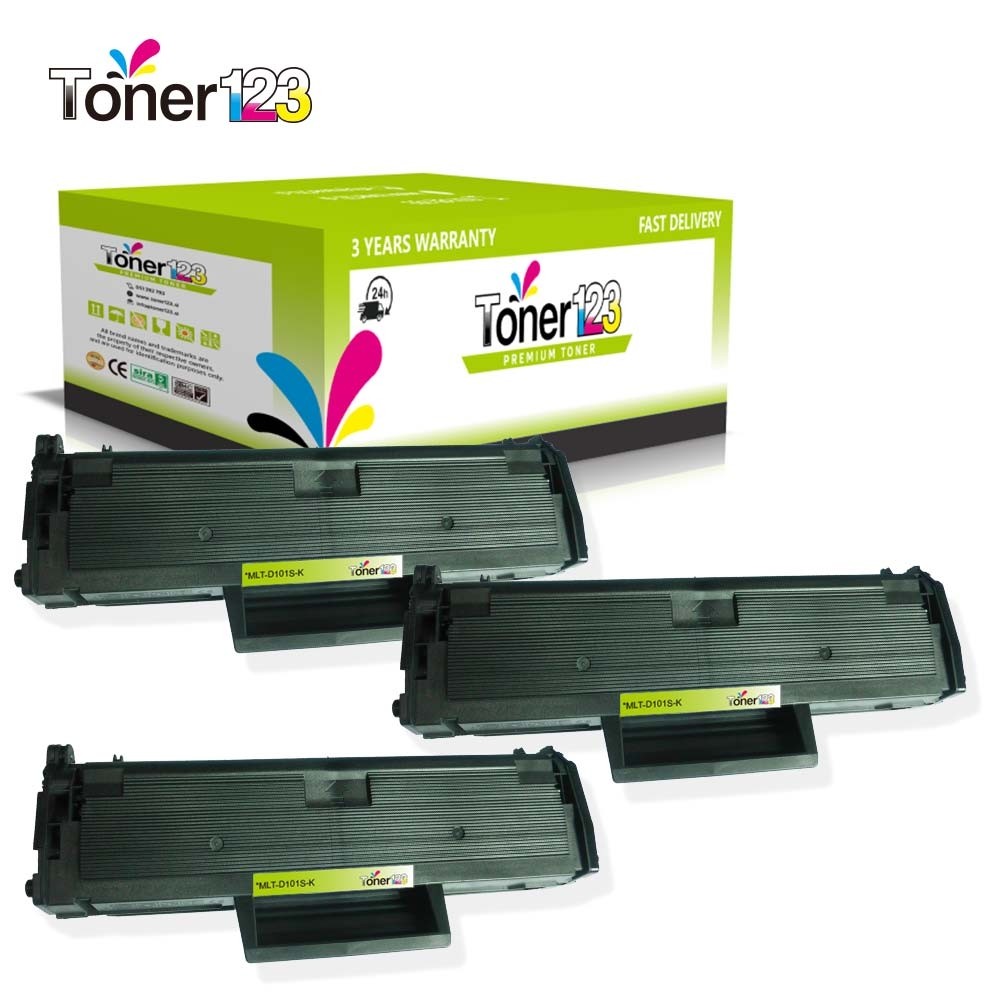 Komplet Samsung MLT-D101S / ML-2160, ML-2161, ML-2165, ML-2168, SCX-3400, SCX-3401, SCX-3405, SF-760 kompatibilni tonerji (3) - 3 × črna