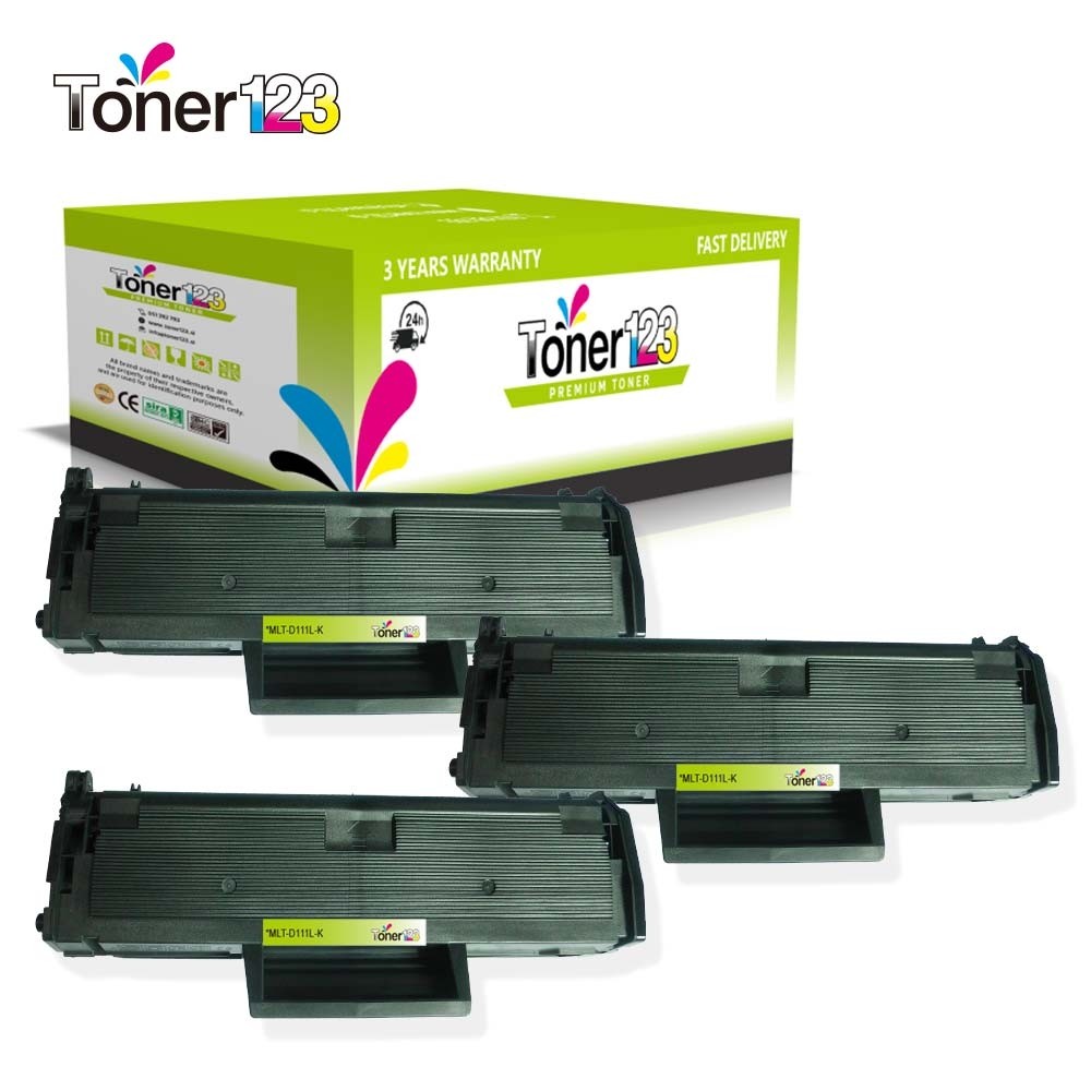Komplet Samsung MLT-D111L / 111 / SL M-2020, M-2022, M-2070 / Xpress M-2000, M-2020, M-2021, M-2022, M-2026, M-2070, M-2071 kompatibilni tonerji (3) - 3 × črna XL