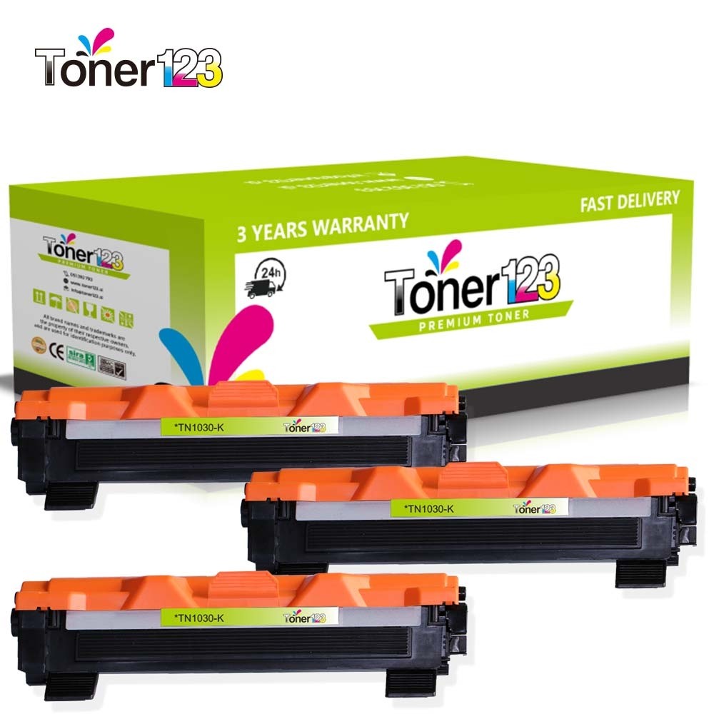 Komplet Brother TN-1030 / TN-1050 / DCP-1510, DCP-1512, DCP-1610 / HL-1110, HL-1112, HL-1212 / MFC-1810, MFC-1815 kompatibilni tonerji (3) - 3 × črna XL