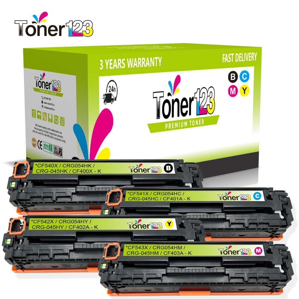 Komplet HP 201X / CF400X - CF403X / Color LaserJet Pro M252, M277 kompatibilni tonerji (4) - črna XL, cyan XL, magenta XL, rumena XL