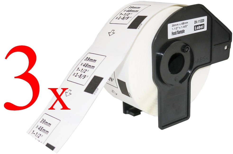 Komplet Brother DK-11220 / 39 x 48 mm / P-touch QL kompatibilne etikete (3 x 620 etiket)