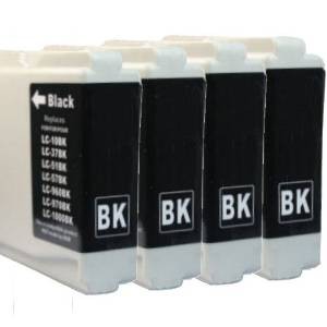 Komplet Brother 4 × LC1000 kompatibilne kartuše (4) - 4× črna