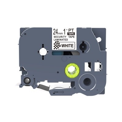 Kompatibilen trak za Brother TZe-SE5 / TZ-SE5 / PT / P-Touch 24mm, varnostni (security) - črn izpis / bel trak