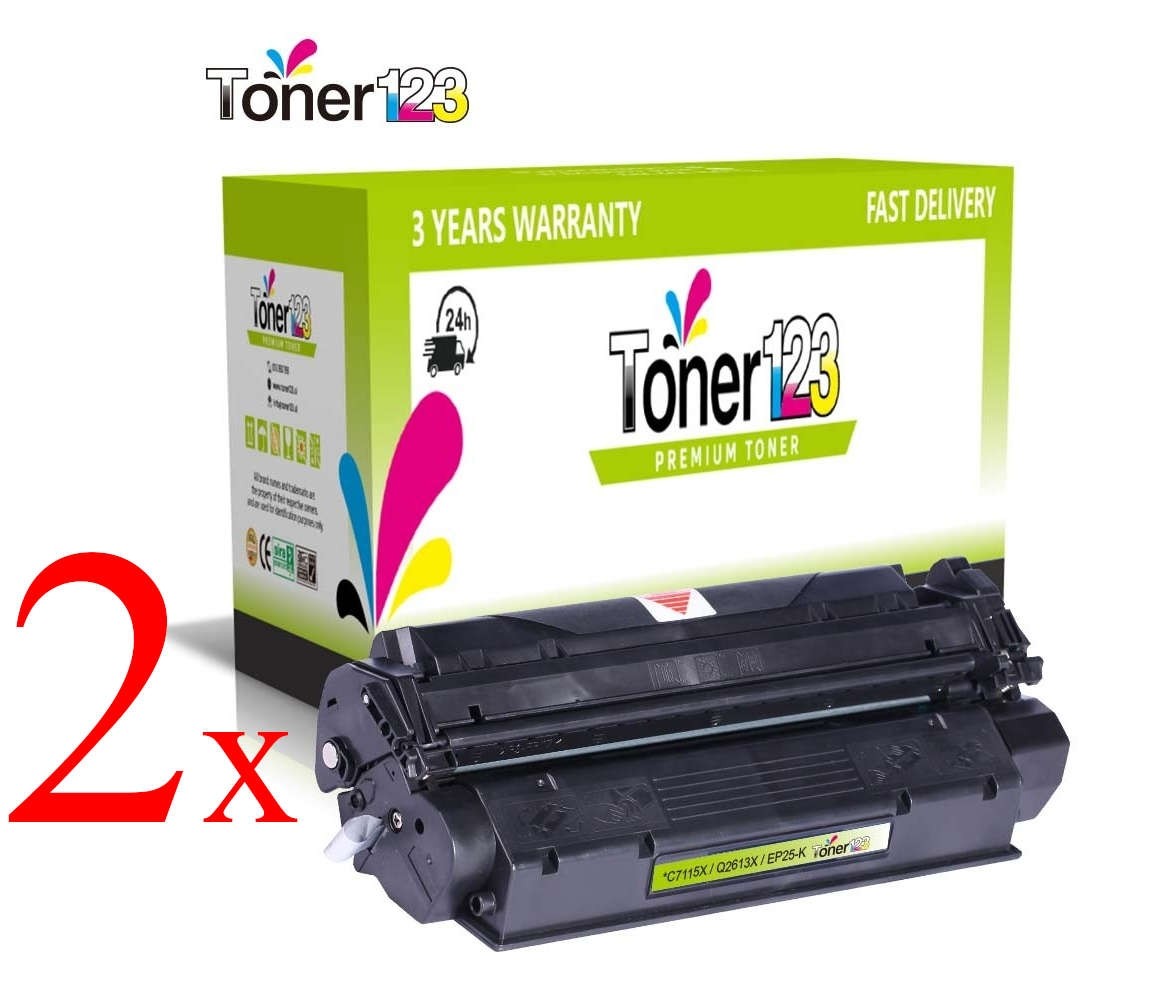 Komplet HP 15A / C7115A / 15X / C7115X / LaserJet 1000, 1005, 1200, 1220, 3300, 3310, 3320, 3330, 3380 kompatibilna tonerja (2) - 2 × črna XL