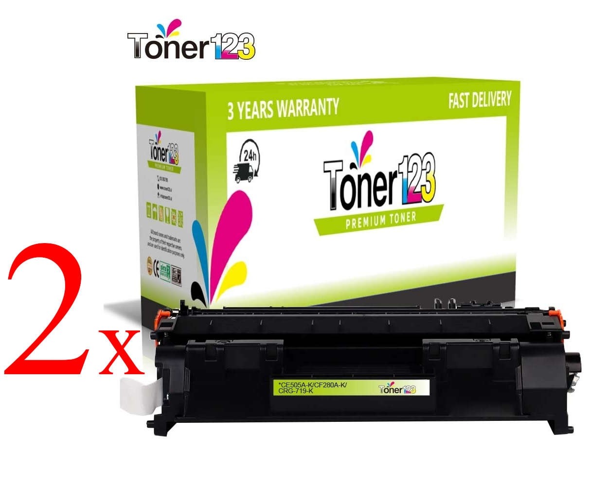 Komplet HP 05A / CE505A / LaserJet P2030, P2033, P2034, P2035, P2036, P2037, P2050, P2053, P2054, P2055, P2056, P2057 kompatibilna tonerja (2) - 2 × črna