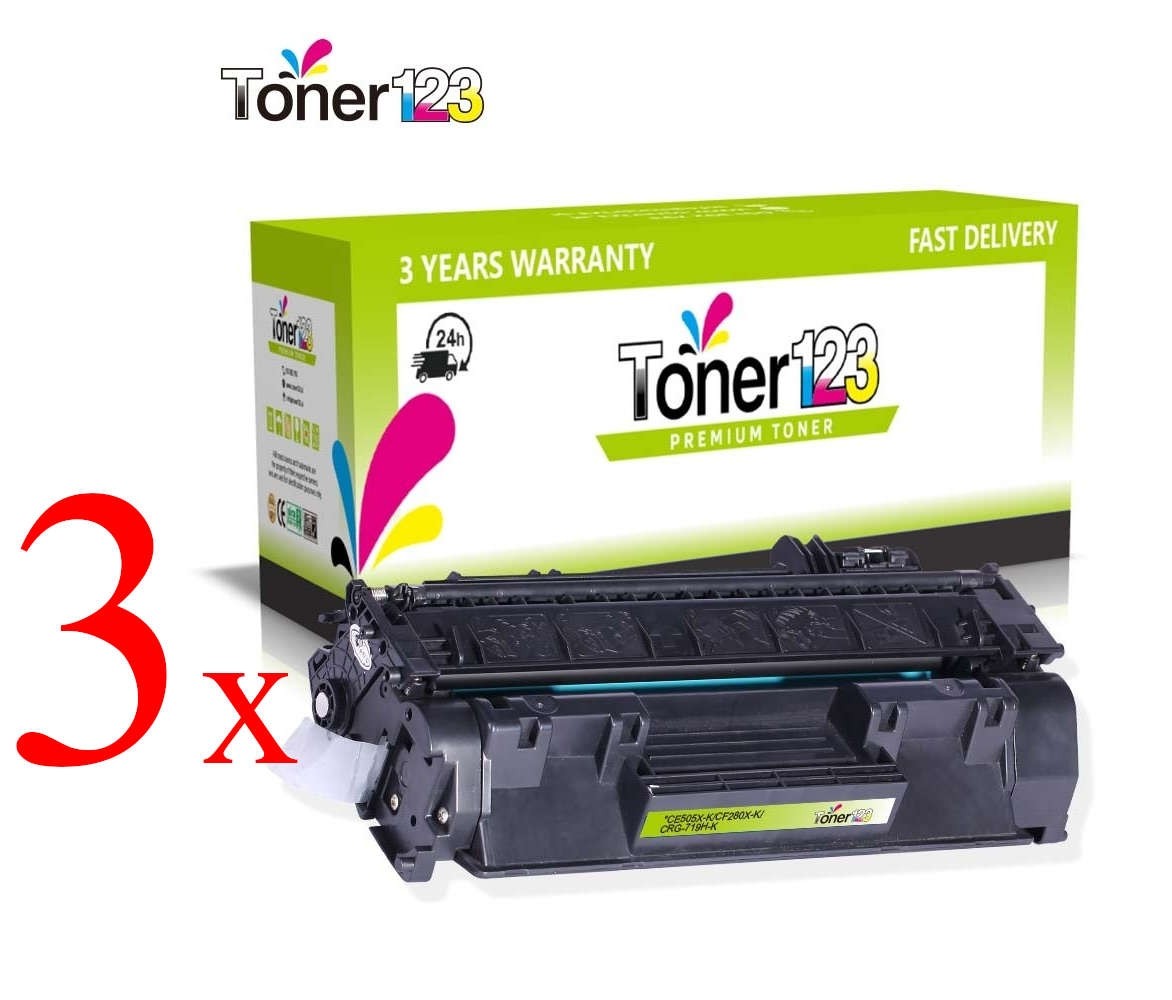 Komplet HP 05X / CE505X / LaserJet P2050, P2053, P2054, P2055, P2056, P2057 kompatibilni tonerji (3) - 3 × črna XL