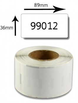 Dymo LabelWriter 99012 s ČIPOM / S0722400 - 89 x 36 mm kompatibilne etikete za tiskalnike LabelWriter 550 (260 etiket)