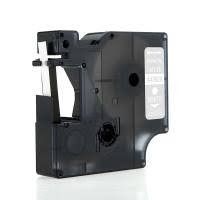 Kompatibilen trak za Dymo D1 43620 / LabelManager / LabelPoint / LabelWriter / Rhino / MobileLabeler  6mm (1/4") x 7m - bel izpis / prozoren trak