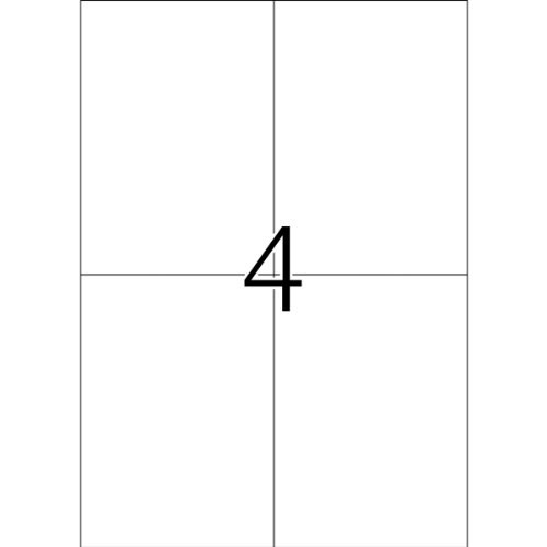 Etikete 105 x 148 mm, 4 etikete na A4 listu, 1 list