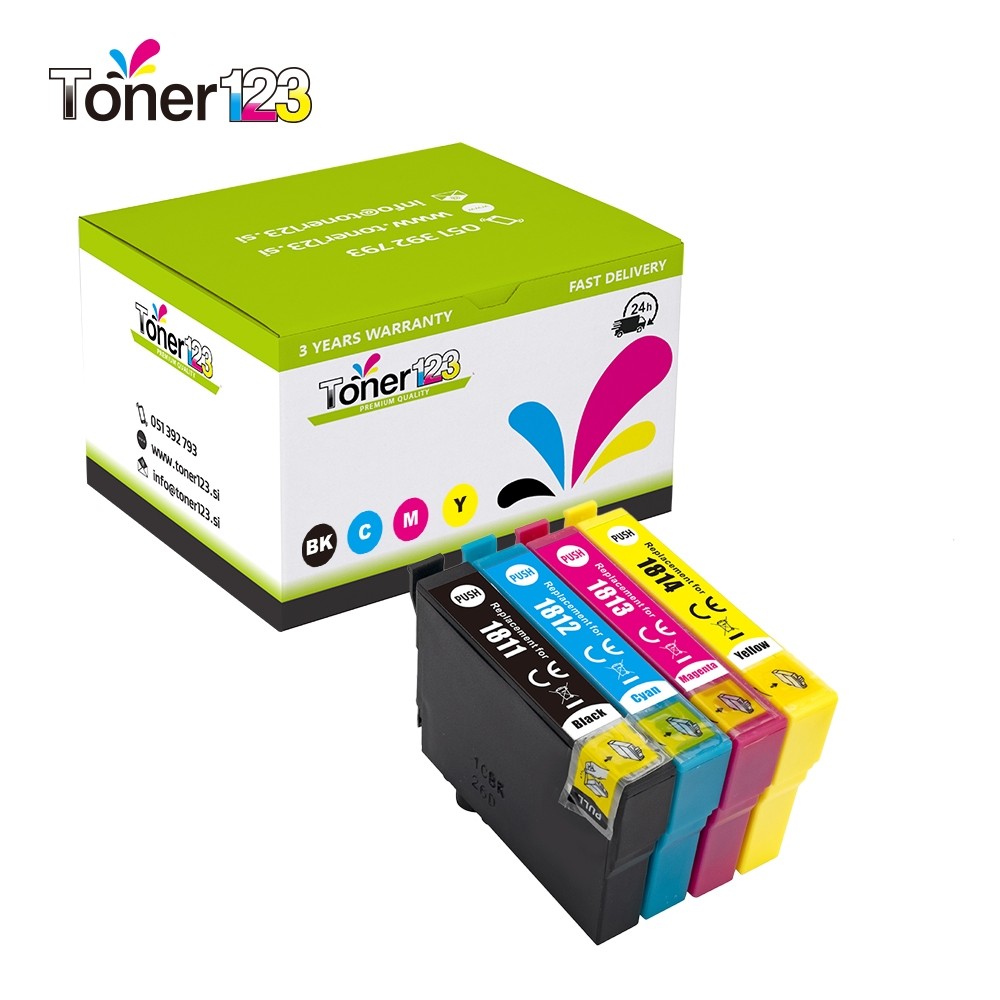 Komplet Epson 18XL / C13T18164010 kompatibilne kartuše (4) - črna, cyan, magenta, rumena