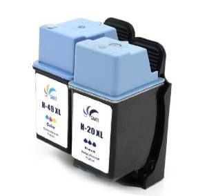 Komplet HP 20 + HP 49 / HP20 + HP49 kompatibilni kartuši (2) - črna XL, barvna XL