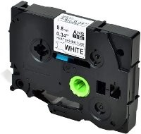 Kompatibilen trak (cev) za Brother HSe-221 / HS-221 / PT / P-Touch 8,8mm, termoskrčljiv (heat shrink tube) - črn izpis / bel trak (cev)