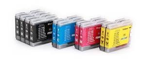 Komplet Brother 10 × LC1000 / LC-1000 / LC1000 kompatibilne kartuše (10) - 4× črna, 2× cyan, 2× magenta, 2× rumena