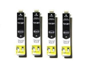 Komplet Epson T1281 kompatibilne kartuše (4) - 4 × črna