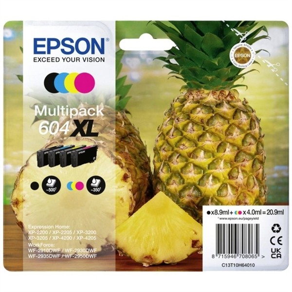 Komplet 4 kartuš Epson 604XL / C13T10H64010 - črna XL, cyan XL, magenta XL, rumena XL (original)