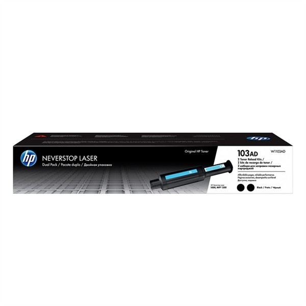 Komplet 2 tonerjev HP 103AD  / W1103AD / Neverstop Laser 1000, 1000a, 1000w / MFP 1200, 1200a, 1200w - 2 x črna (original)
