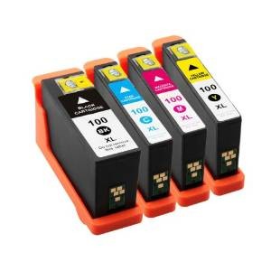 Komplet Lexmark 100XL / 14N1921E  kompatibilne kartuše (4) - črna, cyan, magenta, rumena