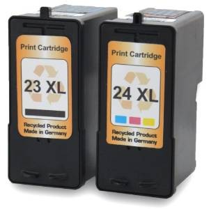 Komplet Lexmark 23 + 24 / 18C1419 kompatibilni kartuši (2) - črna XL, barvna XL