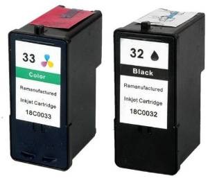 Komplet Lexmark 32 + 33 / 80D2951 kompatibilni kartuši (2) - črna, barvna