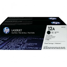 Komplet 2 tonerjev HP 12A / Q2612AD - 2× črna (original)