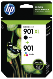 Komplet 2 kartuš HP 901 XL + 901 / SD519AE - črna, barvna (original)
