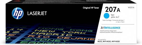 Toner HP 207A / W2211A / Color LaserJet Pro M255, MFP M282, MFP M283 - cyan (original)