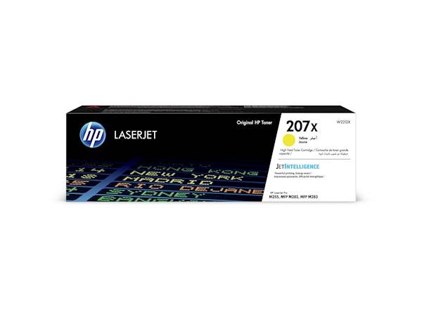 Toner HP 207X / W2212X / Color LaserJet Pro M255, MFP M282, MFP M283 - rumena XL (original)