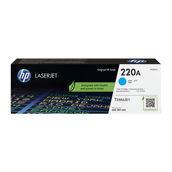 Toner HP 220A / W2201A / Color LaserJet Pro M4202dw, 4202dn, MFP 4302dw, MFP 4302fdn, MFP 4302fdw - cyan (original)