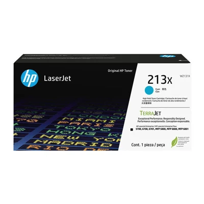 Toner HP 213X / W2131X / Color LaserJet Enterprise 5700dn, 5800dn, 6700dn, 6701dn, MFP 6800dn, Flow MFP 6801zfsw - cyan XL (original)