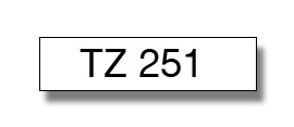 Brother TZe-251 / TZ-251 trak 24mm - črn izpis / bel trak (original)