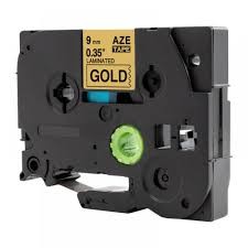 Kompatibilen trak za Brother TZe-821 / TZ-821 / PT / P-Touch 9mm - črn izpis / zlat trak