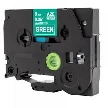 Kompatibilen trak za Brother TZe-725 / TZ-725 / PT / P-Touch 9mm - bel izpis / zelen trak