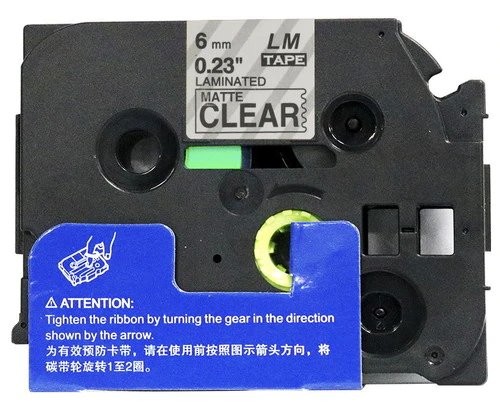 Kompatibilen trak za Brother TZe-M11 / TZ-M11 / PT / P-Touch 6mm - črn izpis / mat prozoren trak