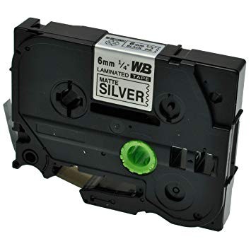 Kompatibilen trak za Brother TZe-M911 / TZ-M911 / PT / P-Touch 6mm - črn izpis / mat srebrn trak