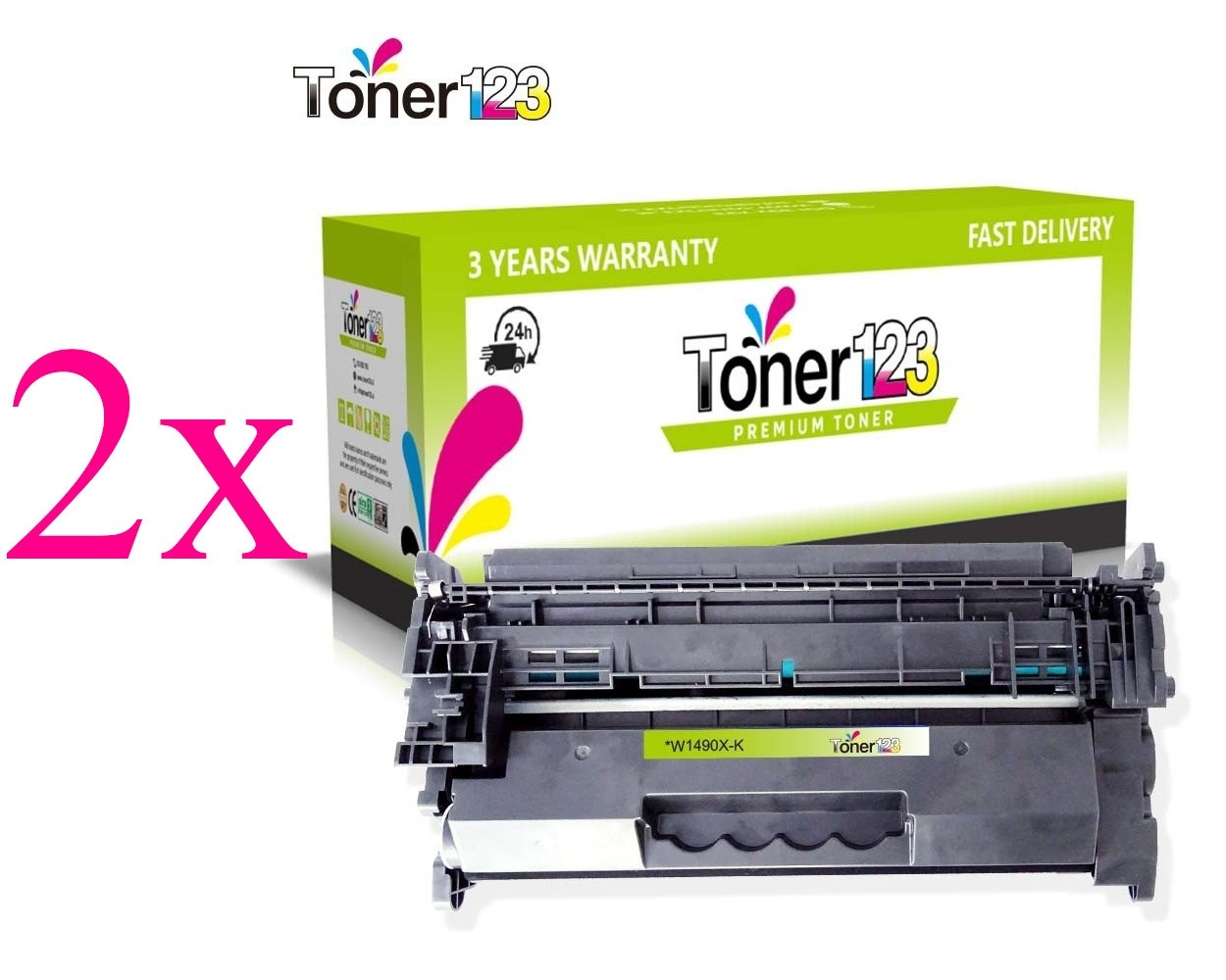 Komplet HP 149X / W1490X / LaserJet Pro 4002dn, 4002dw, 4102dw, 4102fdn, 4102fdw kompatibilna tonerja (2) - NE DELA NA TISKALNIKIH KI IMAJO NA KONCU OZNAKO E - 2 × črna XL
