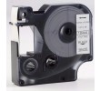 Kompatibilen trak za Dymo D1 18444 VINYL / LabelManager / LabelPoint / LabelWriter / Rhino / MobileLabeler 12mm (1/2") x 5,5m VINYL - črn izpis / bel trak