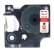 Kompatibilen trak za Dymo D1 43612 / LabelManager / LabelPoint / LabelWriter / Rhino / MobileLabeler  6mm (1/4") x 7m - rdeč izpis / prozoren trak
