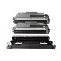Komplet Brother TN-2220 + DR-2200 / TN-2210 / DCP 7060, 7065, 7070 / HL 2240, 2250, 2270 / MFC 7360, 7362, 7460, 7470, 7860 kompatibilna tonerja (2) + boben - 2×črna XXL + boben