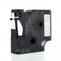 Kompatibilen trak za Dymo D1 43620 / LabelManager / LabelPoint / LabelWriter / Rhino / MobileLabeler  6mm (1/4") x 7m - bel izpis / prozoren trak