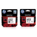 Komplet 2 kartuš HP 653 / DeskJet Plus Ink Advantage 6000, 6075, 6400, 6475 - črna, barvna (original)